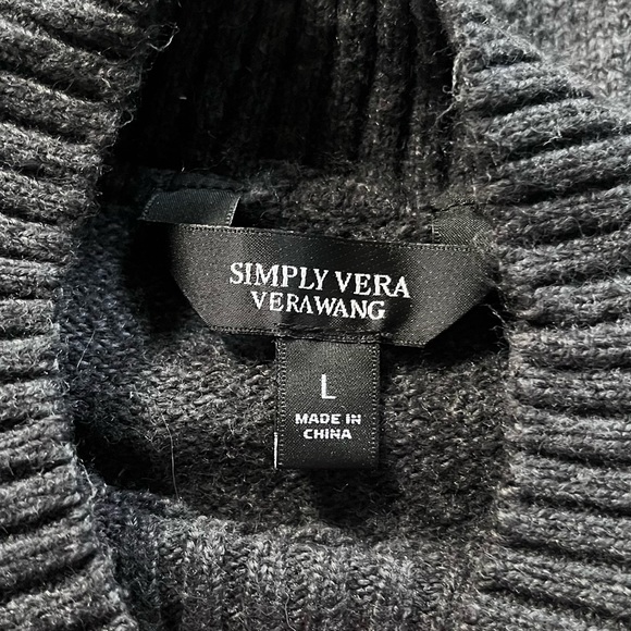 Simply Vera Crystal Neck Knit Layered Sweater, Size L - Picture 9 of 14